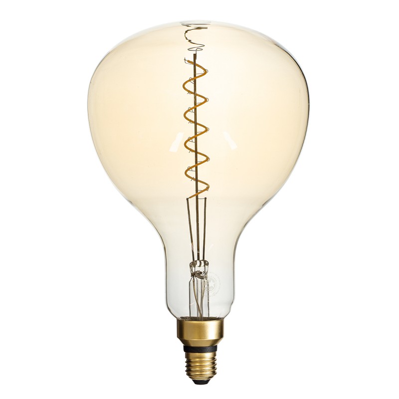 GLOBOSTAR® PAPAYAS 99171 Λάμπα E27 ER180 LED 6W 420lm 360° AC 220-240V IP20 Ultra Θερμό Λευκό 2200K Dimmable - Soft S Spiral Filament Chip - Μελί - Μ18 x Π18 x Υ30cm - 3 Χρόνια Εγγύηση