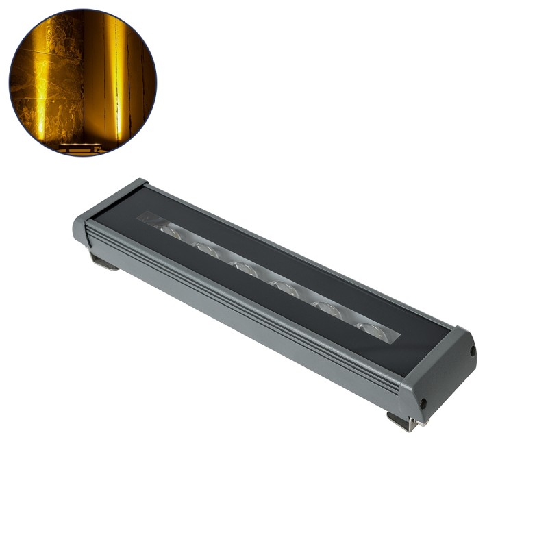 GLOBOSTAR® WINDOWRAFI 90727 Φωτιστικό Ανάδειξης Παραθύρων LED 18W 1620lm 8°x180° DC 24V Αδιάβροχο IP67 Θερμό Λευκό 2700K Dimmable - CREE XPE Chip - Γκρι Ανθρακί - Μ30.5 x Π6.7 x Υ4.5cm - 3 Χρόνια Εγγύηση