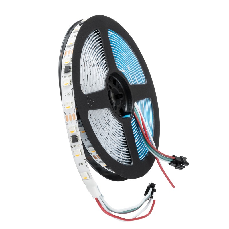 GLOBOSTAR® DIGIPRO 90773 Ψηφιακή Pixel Addressable Ταινία LED 12W/m 1080lm/m 120° DC 12V IP20 60 x SMD5050 Chip/m 20 x Pixel/m Πολύχρωμο RGB+WW Dimmable SPI/TTL Protocol IC TM1814/UCS1912/UCS2912 - Sanan SMD Chip - Μ500 x Π1 x Υ0.2cm - Ρολό 5 Μέτρων - 5 Χ
