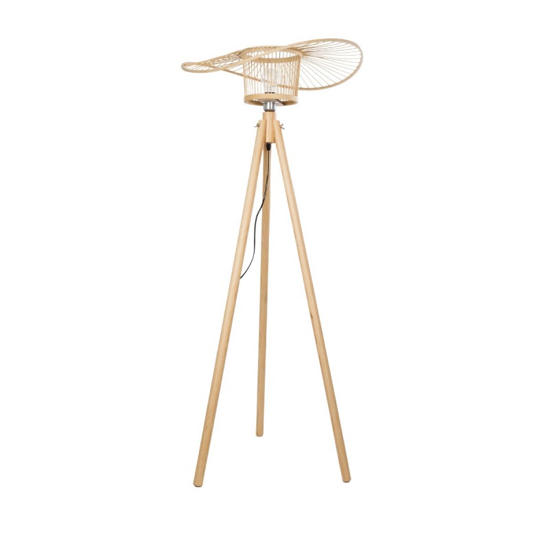 GLOBOSTAR® POPPY 01987 Boho Επιδαπέδιο Φωτιστικό με Ντουί 1 x E27 AC 220-240V IP20 - Μπεζ - Μ58 x Π58 x Υ138cm