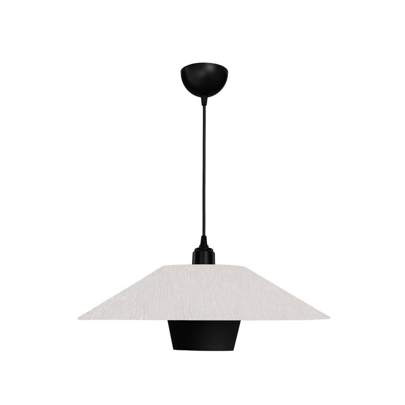 GLOBOSTAR® STORM 203-0293 Μοντέρνο Κρεμαστό Φωτιστικό Οροφής με Ντουί 1 x E27 AC 220-240V IP20 - Μαύρο &  Λευκό - Μ50 x Π50 x Υ24cm