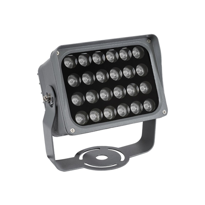 GLOBOSTAR® FLOODXENA 90131 Προβολέας Σποτ Wall Washer LED 24W 2040lm 10° AC 220-240V Αδιάβροχο IP65 Μπλε - Bridgelux SMD Chip - Γκρι Ανθρακί - Μ18 x Π12 x Υ18cm - 3 Χρόνια Εγγύηση