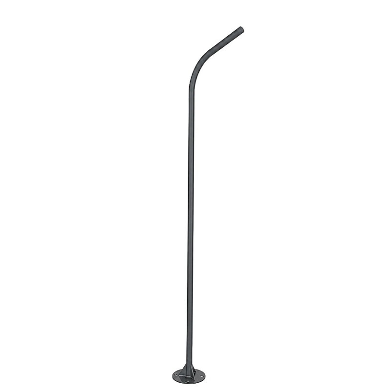 GLOBOSTAR® URBANO-280 GLB-000-0009 Μεταλλικός Γαλβανισμένος Στύλος Φωτισμού για Φωτοβολταϊκό Φωτιστικό Δρόμου Εξωτερικού Χώρου - RAL 7016 Γκρι Ανθρακί - Μ84 x Π25 x Υ280cm