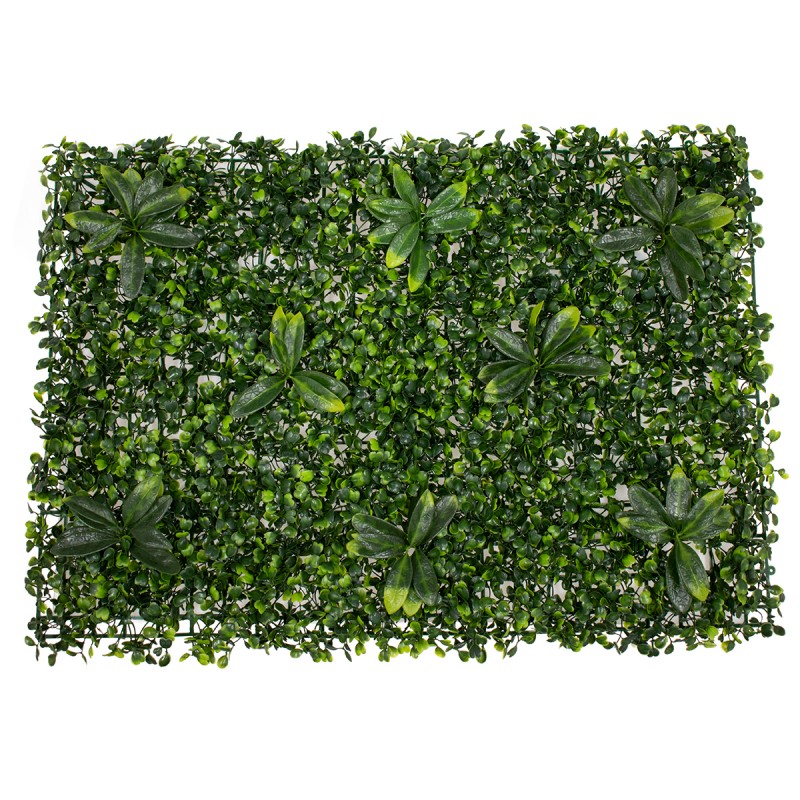 GLOBOSTAR® BUXUS 78410 Τεχνητό Πάνελ Φυλλωσιάς / Κάθετος Κήπος Πυξάρι & Ιαπωνική Δάφνη - Πράσινο - Μ60 x Π40 x Υ7cm
