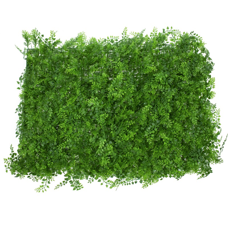 GLOBOSTAR® LEYLAND 78413 Τεχνητό Πάνελ Φυλλωσιάς / Κάθετος Κήπος Λέιλαντ & Νάνος Κισσός - Πράσινο - Μ60 x Υ9 x Π40cm