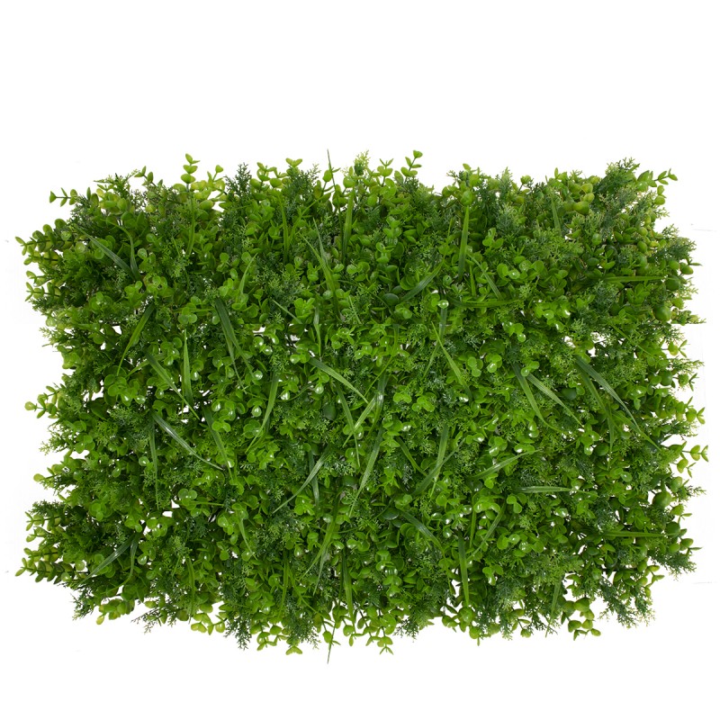 GLOBOSTAR® BUXUS 78420 Artificial - Τεχνητό Πάνελ Φυλλωσιάς / Κάθετος Κήπος Καυκάσιο Πυξάρι, Λέιλαντ & Γρασίδι - Πράσινο - Μ60 x Π10 x Υ40cm