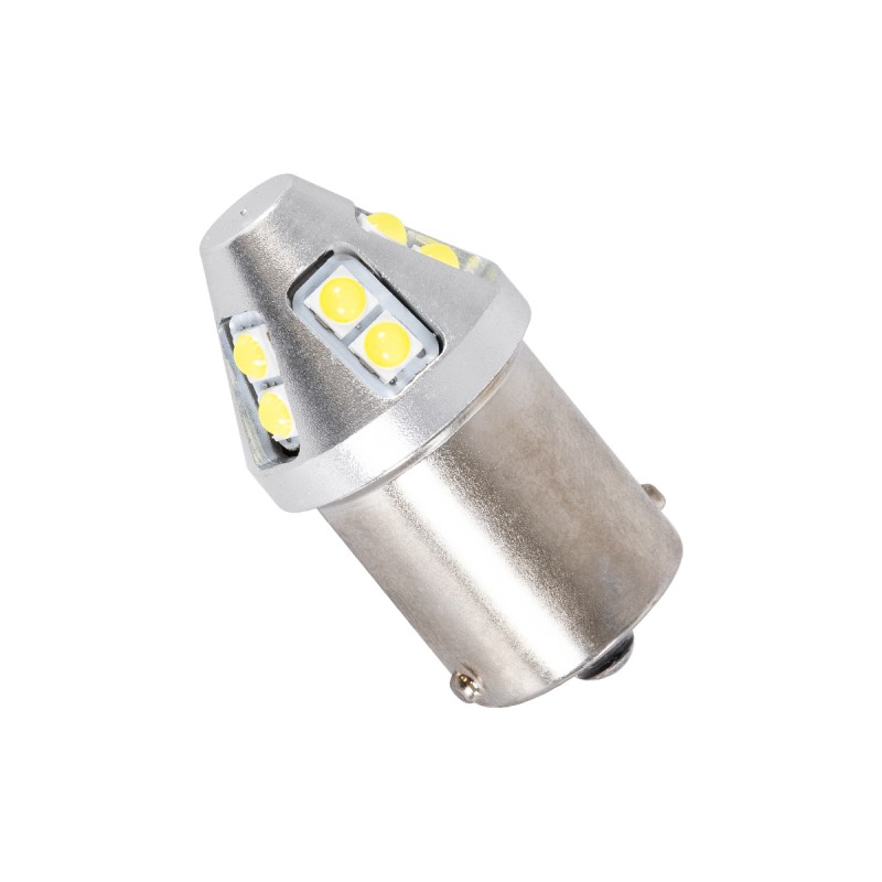 GLOBOSTAR® P21W-1156 81457 Λάμπα P21W 1156 BA15S CANbus LED 5W 420lm 360° DC 10-30V IP20 Ψυχρό Λευκό 6000K - 12 x Epistar SMD3030 Chip - Μ1.8 x Π1.8 x Υ5cm - 1 Χρόνο Εγγύηση