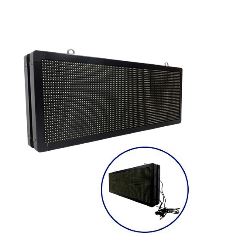 GLOBOSTAR® DISPLAY 90320 Κυλιόμενη Ψηφιακή Επιγραφή P10 Διπλής Όψης LED AC 220-240V Αδιάβροχο IP65 Ψυχρό Λευκό 6000K - WiFi Control μέσω FK APP - Αισθητήρας Θερμοκρασίας & Υγρασίας - Μ104 x Π12 x Υ40cm - 2 Χρόνια Εγγύηση