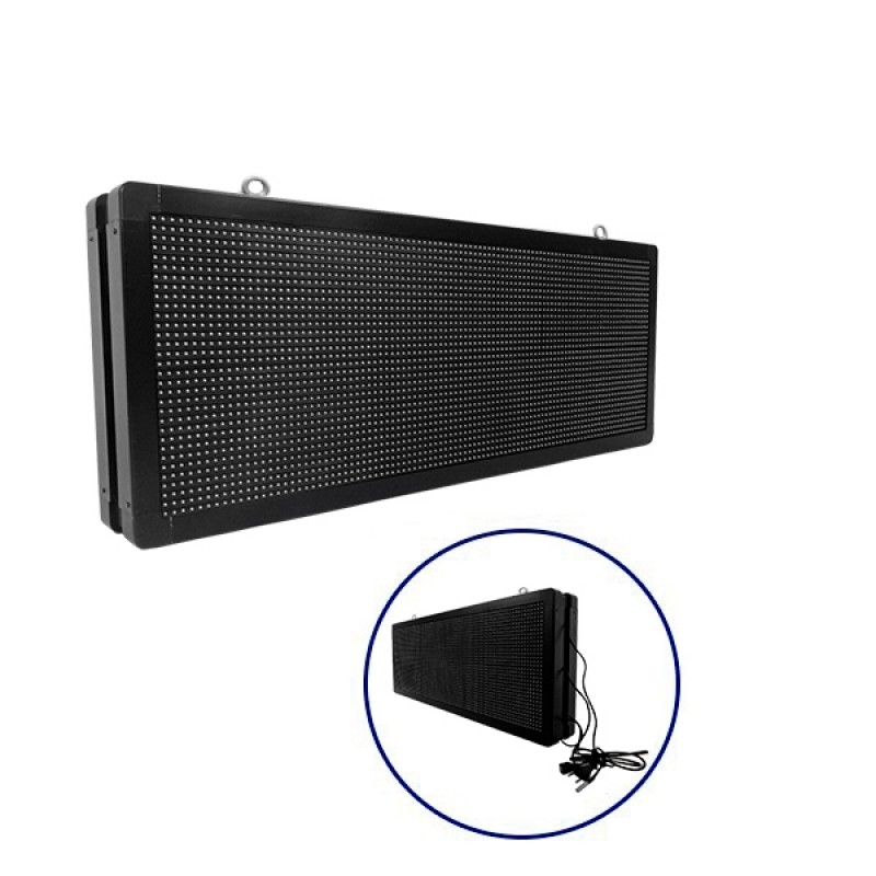 GLOBOSTAR® DISPLAY 90324 Κυλιόμενη Ψηφιακή Επιγραφή P10 Διπλής Όψης LED AC 220-240V Αδιάβροχο IP65 Πορτοκαλί - WiFi Control μέσω FK APP - Αισθητήρας Θερμοκρασίας & Υγρασίας - Μ104 x Π12 x Υ40cm - 2 Χρόνια Εγγύηση