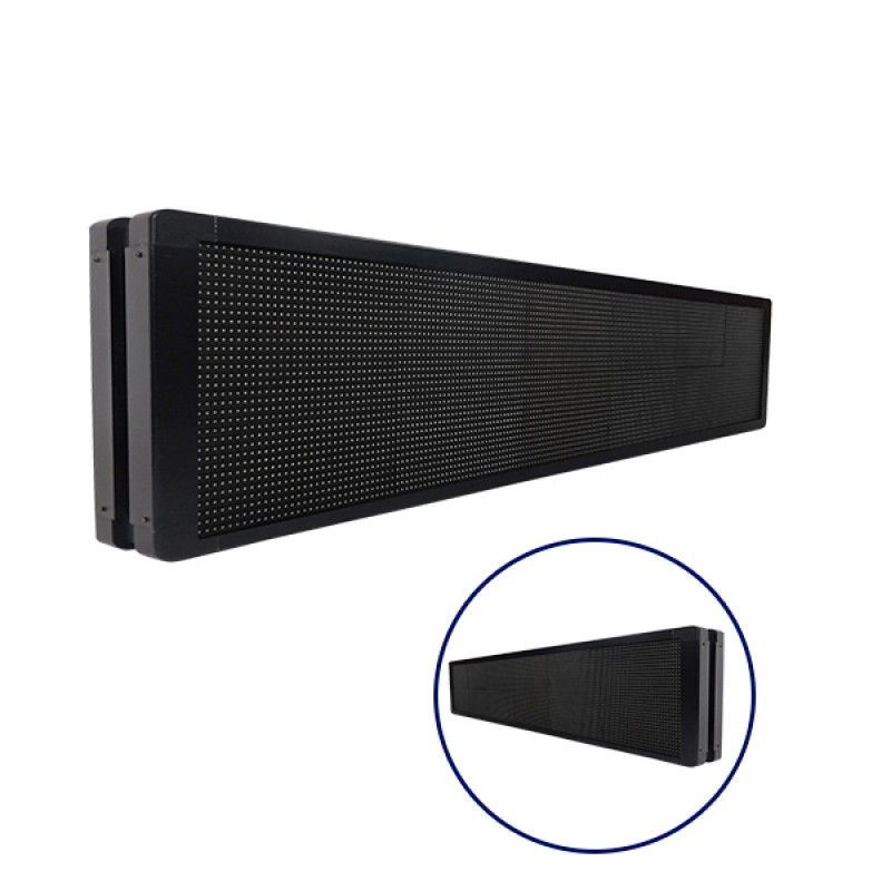 GLOBOSTAR® DISPLAY 90334 Κυλιόμενη Ψηφιακή Επιγραφή P10 Διπλής Όψης LED AC 220-240V Αδιάβροχο IP65 Πορτοκαλί - WiFi Control μέσω FK APP - Αισθητήρας Θερμοκρασίας & Υγρασίας - Μ166 x Π11 x Υ38cm - 2 Χρόνια Εγγύηση