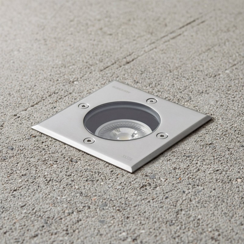 kelvo® KERIA KLV-101-0276 Χωνευτό Φωτιστικό Σποτ Δαπέδου για Λάμπα MR16 με Ντουί GU10 AC 220-240V Αδιάβροχο IP68 IK09 - Ανοξείδωτο Ατσάλι SS316 - Μ11 x Π11 x Υ11.5cm / Q10.4cm