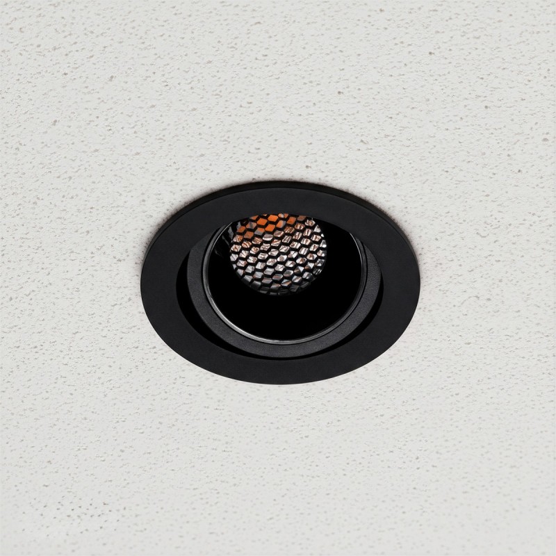 kelvo® LEO KLV-101-0311 Χωνευτό Κινούμενο Φωτιστικό Downlight Σποτ με Honeycomb Anti-Glare Reflector LED 10W 1250lm 38° AC 220-240V IP20 Θερμό Λευκό 2700K - Bridgelux COB Chip & TÜV SÜD Driver - Μαύρο Ματ - Μ8.5 x Π8.5 x Υ6.6cm / Q7.5cm - 5 Χρόνια Εγγύηση