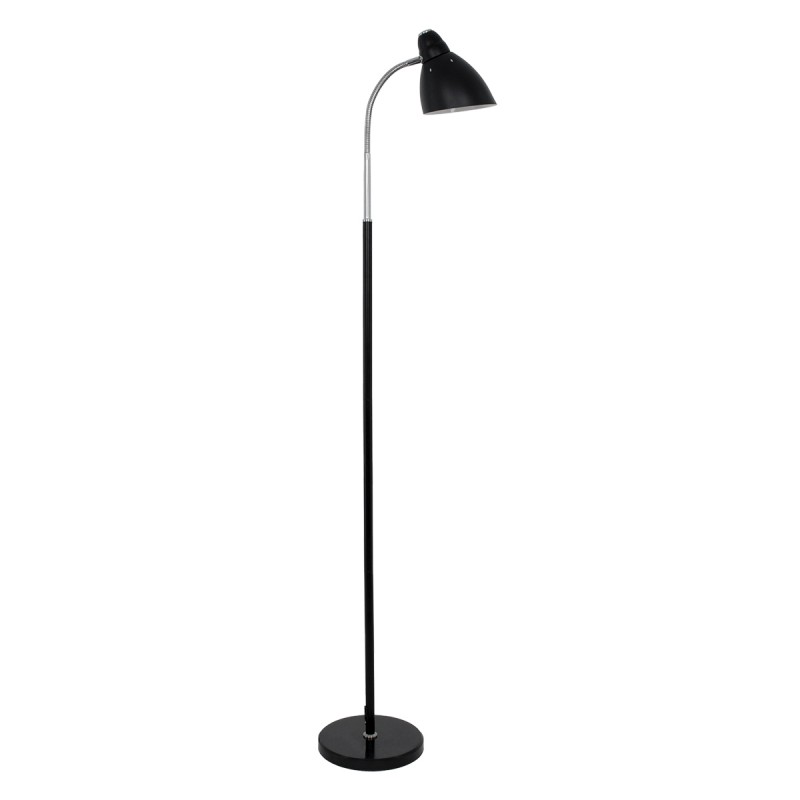 GLOBOSTAR® VERSA 00830 Μοντέρνο Επιδαπέδιο Φωτιστικό με Ντουί 1 x E27 AC 220-240V IP20 - Μαύρο & Ασημί - Μ14.5 x Π14.5 x Υ155cm