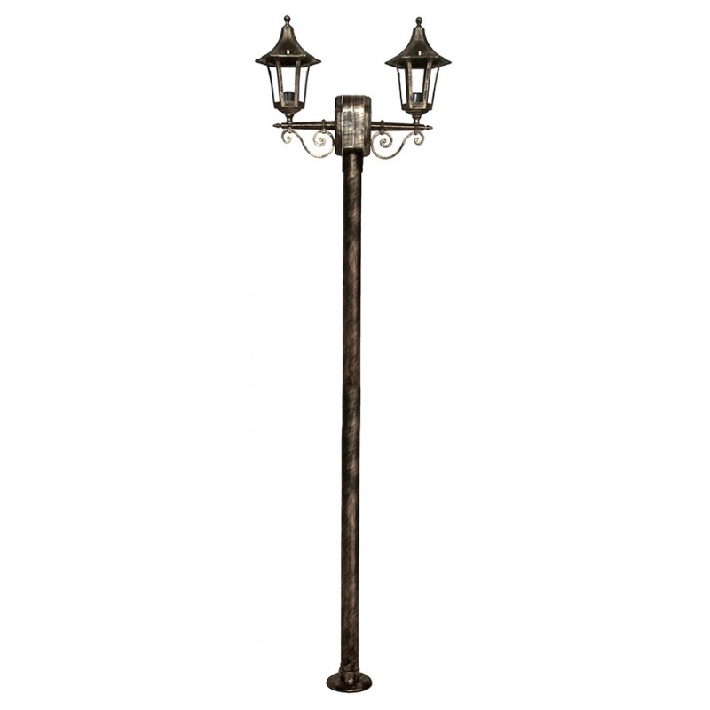 Κολώνα κήπου LP-400ΕΒ 2Φ BRONZE 200cm ΚΑΡΑΒΟΛΟΣ  ΙΣΤΟΣ