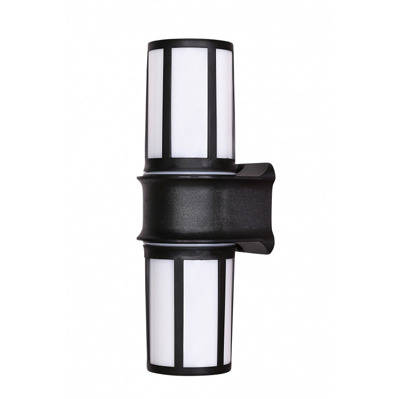 Επιτοίχιο εξωτερικό φωτιστικό πλαστικό 2φωτο D-274K BLACK