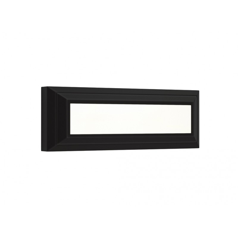 Φωτιστικό επιτοίχιο πλαφονιέρα HER-08 BLACK LED εξωτερικού χώρου