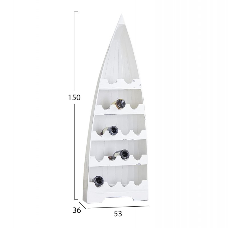 ΚΑΘΕΤΗ ΚΑΒΑ ΜΠΟΥΚΑΛΙΩΝ 17 ΘΕΣΕΩΝ ΣΕ ΣΧΗΜΑ ΒΑΡΚΑΣ ΑΠΟ ΜΑΟΝΙ HM9495 53x36x150Yεκ.