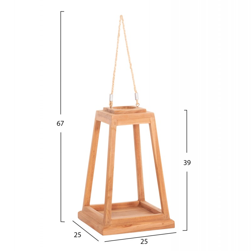 ΕΠΙΤΡΑΠΕΖΙΟ ΔΙΑΚΟΣΜΗΤΙΚΟ ΦΑΝΑΡΙ ΓΙΑ ΚΕΡΙ RAMI HM4584 ΞΥΛΟ TEAK ΦΥΣΙΚΟ 25x25x39-67Υεκ.