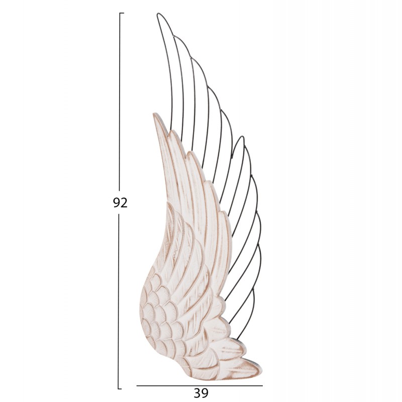 ΔΙΑΚΟΣΜΗΤΙΚΟ ΤΟΙΧΟΥ ΦΤΕΡΑ HM4223 MDF ΣΕ ΛΕΥΚΟ-ΜΑΥΡΟ ΜΕΤΑΛΛΟ 39x1,5x92Υ εκ.