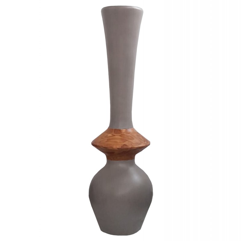 ΔΙΑΚΟΣΜΗΤΙΚΟ ΒΑΖΟ ΔΑΠΕΔΟΥ NEBULA HM4660.05M FIBER CEMENT TAUPE--ΞΥΛΟ ΤΕΑΚ Φ45x143Υεκ