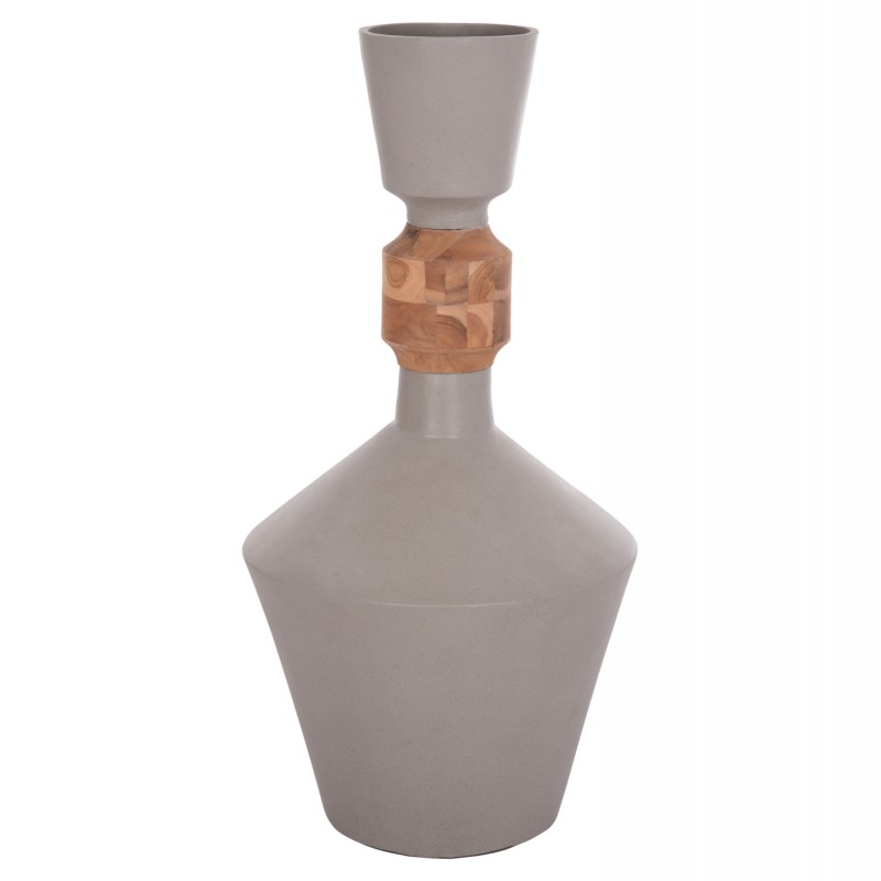 ΔΙΑΚΟΣΜΗΤΙΚΟ ΒΑΖΟ ΔΑΠΕΔΟΥ NEBULA HM4661.03 FIBER CEMENT ΓΚΡΙ--ΞΥΛΟ ΤΕΑΚ Φ60x115Υεκ.