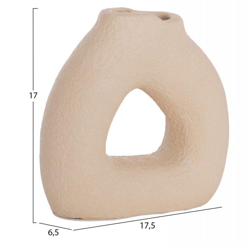 ΕΠΙΤΡΑΠΕΖΙΟ ΔΙΑΚΟΣΜΗΤΙΚΟ ΒΑΖΟ DECANT HM4667.02S ΤΕΡΑΚΟΤΑ ΣΕ ΚΡΕΜ--17.5x6.5x17Υεκ.