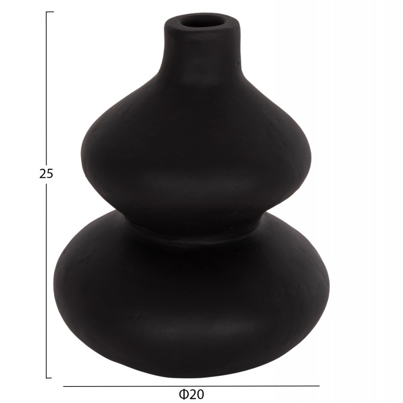 ΕΠΙΤΡΑΠΕΖΙΟ ΔΙΑΚΟΣΜΗΤΙΚΟ ΒΑΖΟ CHELIN HM4670S ΤΕΡΑΚΟΤΑ ΣΕ ΜΑΥΡΟ--Φ20x25Υεκ.