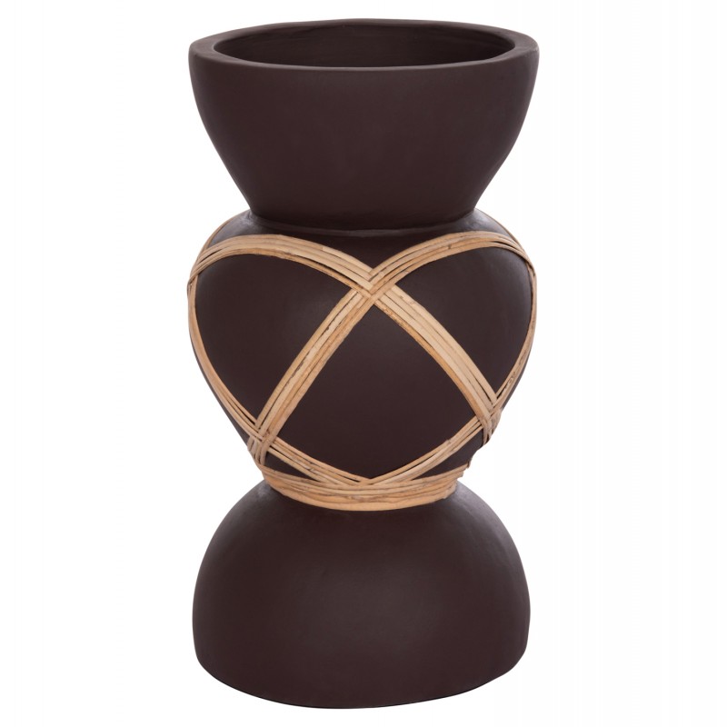 ΔΙΑΚΟΣΜΗΤΙΚΟ ΒΑΖΟ ΔΑΠΕΔΟΥ MAYNARD HM4672.07S FIBER CEMENT ΣΟΚΟΛΑΤΙ-RATTAN Φ27.5x50Υεκ