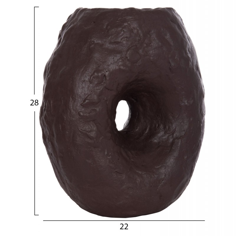 ΕΠΙΤΡΑΠΕΖΙΟ ΔΙΑΚΟΣΜΗΤΙΚΟ ΒΑΖΟ NAMENTIS HM4673.07S ΣΟΚΟΛΑΤΙ ΤΕΡΑΚΟΤΑ--22x13x28Υεκ