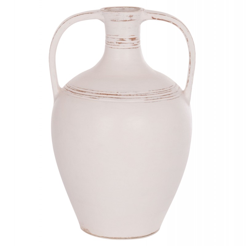 ΕΠΙΤΡΑΠΕΖΙΟΣ ΔΙΑΚΟΣΜΗΤΙΚΟΣ ΑΜΦΟΡΕΑΣ FEAX HM4676.02L ΛΕΥΚΗ ΤΕΡΑΚΟΤΑ--35x35x58Υεκ.