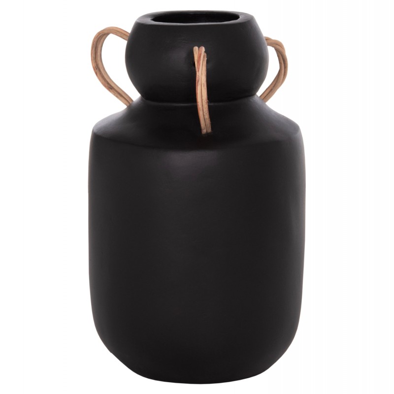 ΔΙΑΚΟΣΜΗΤΙΚΟ ΒΑΖΟ MIBO HM4688.01M ΤΕΡΑΚΟΤΑ ΜΑΥΡH--ΧΕΡΟΥΛΙΑ ΦΥΣΙΚΟ RATTAN Φ16,5x26Υεκ