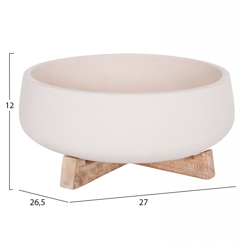 ΓΛΑΣΤΡΑ ΕΣ.ΧΩΡΟΥ FRELLO HM4674.02M ΛΕΥΚΟ FIBER CEMENT--TEAK ΒΑΣΗ 27x26,5x12Υεκ.