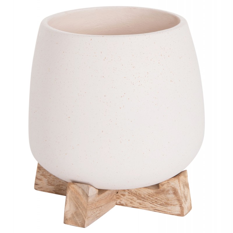 ΓΛΑΣΤΡΑ ΕΣ.ΧΩΡΟΥ FRELLO HM4674.02S ΛΕΥΚΟ FIBER CEMENT--TEAK ΒΑΣΗ 14,5x14,5x16Υεκ.