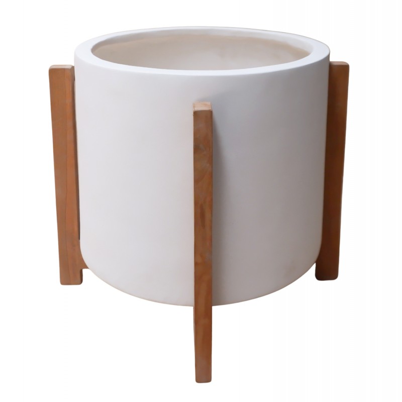 ΓΛΑΣΤΡΑ ΕΣΩΤ.ΧΩΡΟΥ HOFF HM4682.02M FIBER CEMENT ΛΕΥΚΟ-TEAK ΒΑΣΗ Φ39x40Υεκ