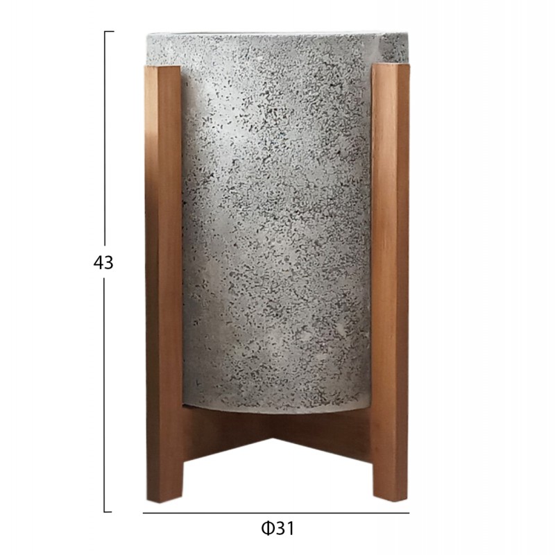 ΓΛΑΣΤΡΑ ΕΣΩΤ.ΧΩΡΟΥ HOFF HM4682.03S FIBER CEMENT ΓΚΡΙ-TEAK ΒΑΣΗ Φ31x43Υεκ