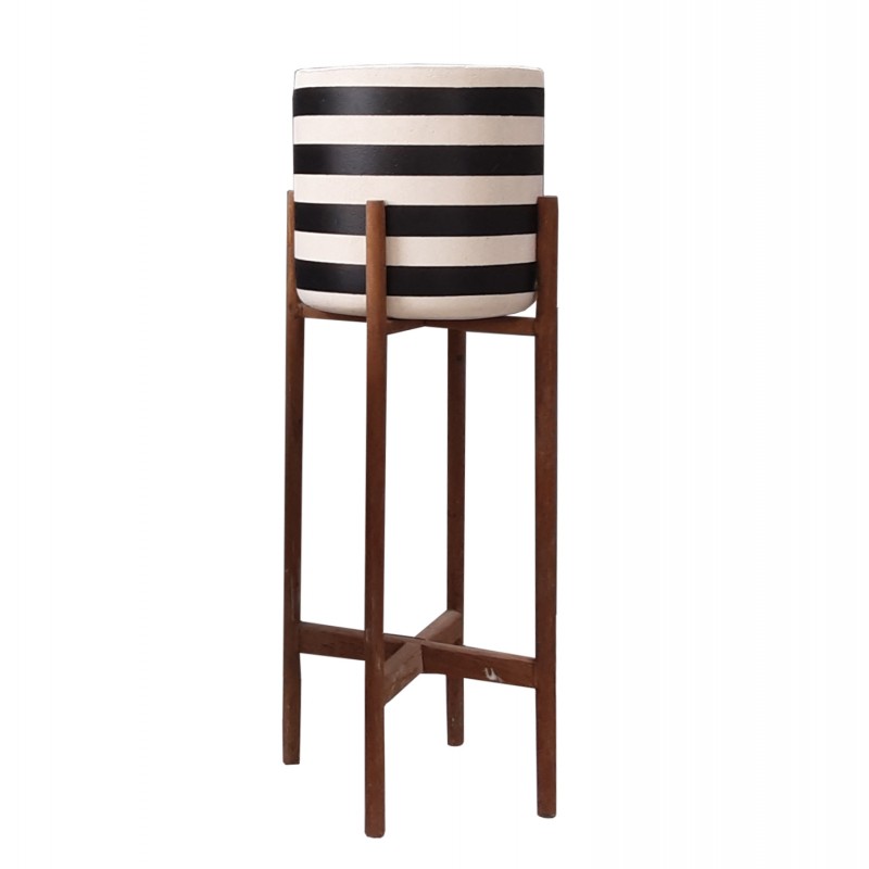 ΓΛΑΣΤΡΑ-ΚΑΣΠΟ ΕΣΩΤ.ΧΩΡΟΥ RENTIL HM4683L FIBER CEMENT ΛΕΥΚΟ/ΜΑΥΡΟ--ΒΑΣΗ TEAK Φ25x65Υεκ