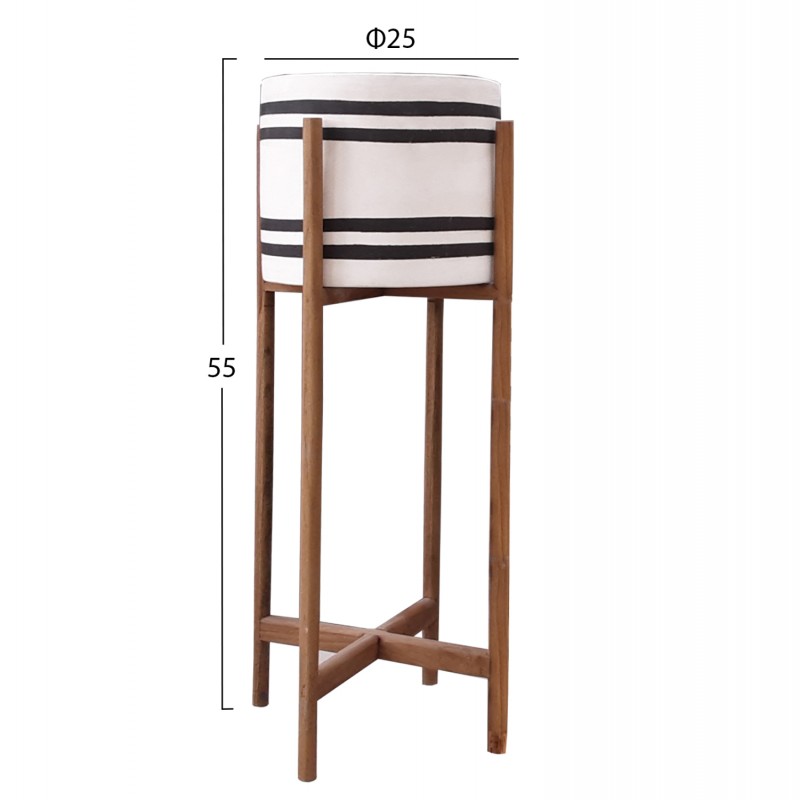 ΓΛΑΣΤΡΑ-ΚΑΣΠΟ ΕΣΩΤ.ΧΩΡΟΥ RENTIL HM4683M FIBER CEMENT ΛΕΥΚΟ/ΜΑΥΡΟ--ΒΑΣΗ TEAK Φ25x55Υεκ