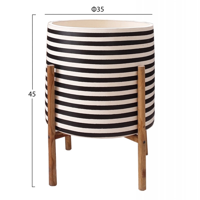 ΓΛΑΣΤΡΑ ΕΣΩΤ.ΧΩΡΟΥ RENTIL HM4683S FIBER CEMENT ΛΕΥΚΟ/ΜΑΥΡΟ--ΒΑΣΗ TEAK Φ35x45Υεκ