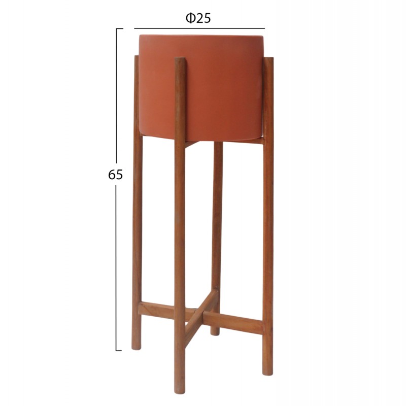 ΓΛΑΣΤΡΑ ΕΣΩΤ.ΧΩΡΟΥ RENTIL HM4684.08L FIBER CEMENT ΧΡΩΜΑ ΤΕΡΑΚΟΤΑ--ΒΑΣΗ TEAK Φ25x65Υ