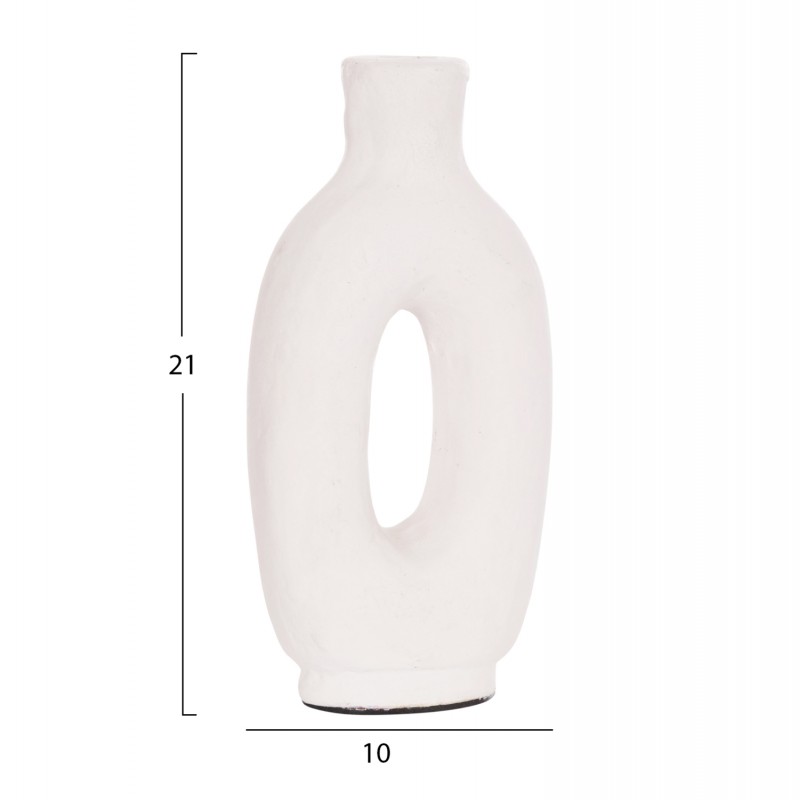 ΔΙΑΚΟΣΜΗΤΙΚΟ ΒΑΖΟ ΣΕΙΡΑ CLAYVON HM4409 ΤΕΡΑΚΟΤΑ ΣΕ ΛΕΥΚΟ 10x5x21Υεκ.