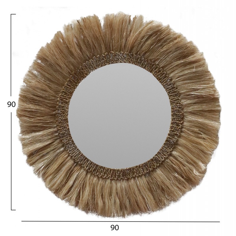 ΚΑΘΡΕΠΤΗΣ ΣΤΡΟΓΓΥΛΟΣ ΜΕ ΠΛΑΙΣΙΟ ΑΠΟ ΑΜΠΑΚΑ ΣΕ ΧΡΩΜΑ ΦΥΣΙΚΟ 90x4,5x90Yεκ. HM7730