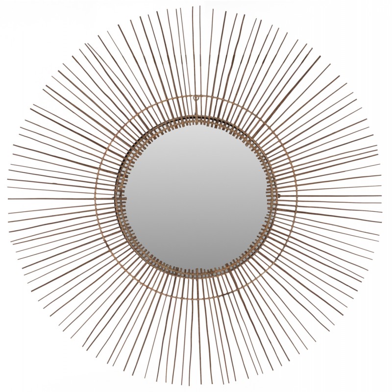 ΚΑΘΡΕΠΤΗΣ ΤΟΙΧΟΥ ΣΤΡΟΓΓΥΛΟΣ ΜΕ STICKS ΚΟΚΟΦΟΙΝΙΚΑ ΣΕ ΦΥΣΙΚΟ 120x4x120Yεκ.HM7732