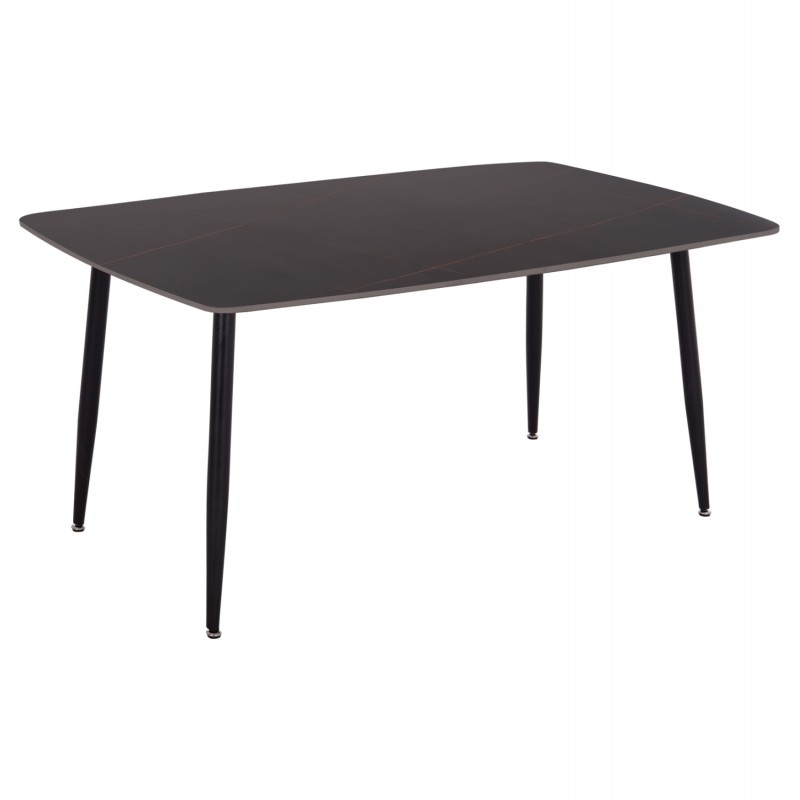 ΤΡΑΠΕΖΙ RAVEN HM18150.02 ΚΕΡΑΜΙΚΟ TOP ΜΕ ΟΨΗ ΜΑΥΡΟ ΜΑΡΜΑΡΟ 160x80x74Υεκ.