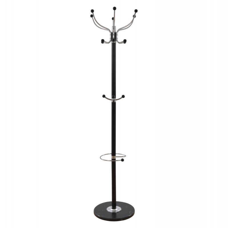 ΚΑΛΟΓΕΡΟΣ ΜΕΤΑΛΛΙΚΟΣ JUDE HM0040.01 ΠΕΡΙΣΤΡΕΦΟΜΕΝΟΣ ΜΑΥΡΟΣ ΜΕ ΜΑΡΜΑΡΟ Φ 37xΥ176 εκ.