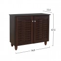 ΠΑΠΟΥΤΣΟΘΗΚΗ-ΝΤΟΥΛΑΠΙ ΞΥΛΙΝΗ CASSIOPE HM2208.01 WENGE 77Χ34Χ67.5εκ.