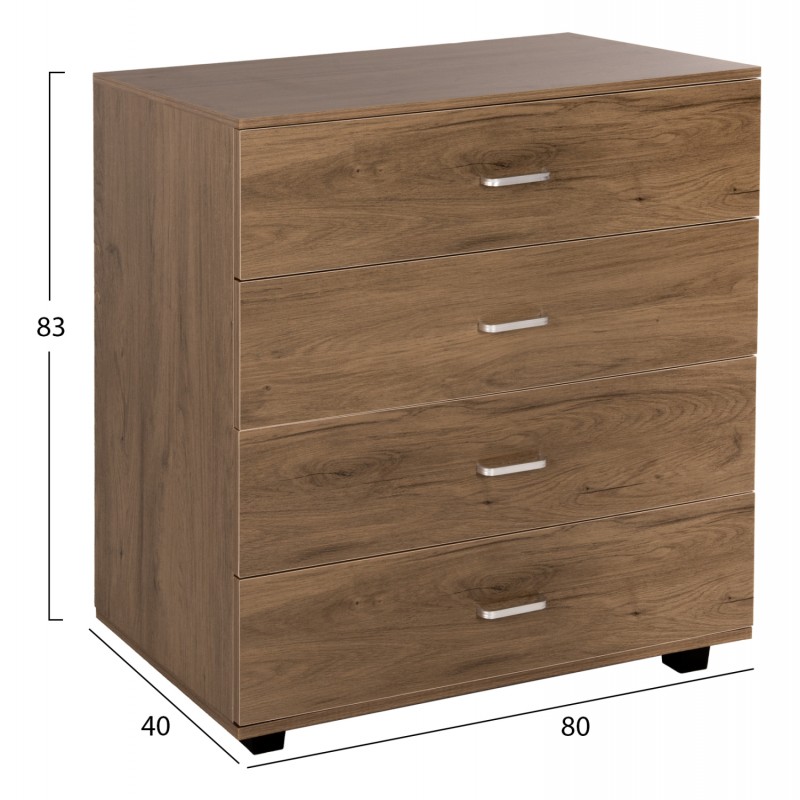 ΣΥΡΤΑΡΙΕΡΑ ΜΕΛΑΜΙΝΗΣ ME 4 ΣΥΡΤΑΡΙΑ ΚΑΡΥΔΙ HM8996.05 80x40x83Υεκ.