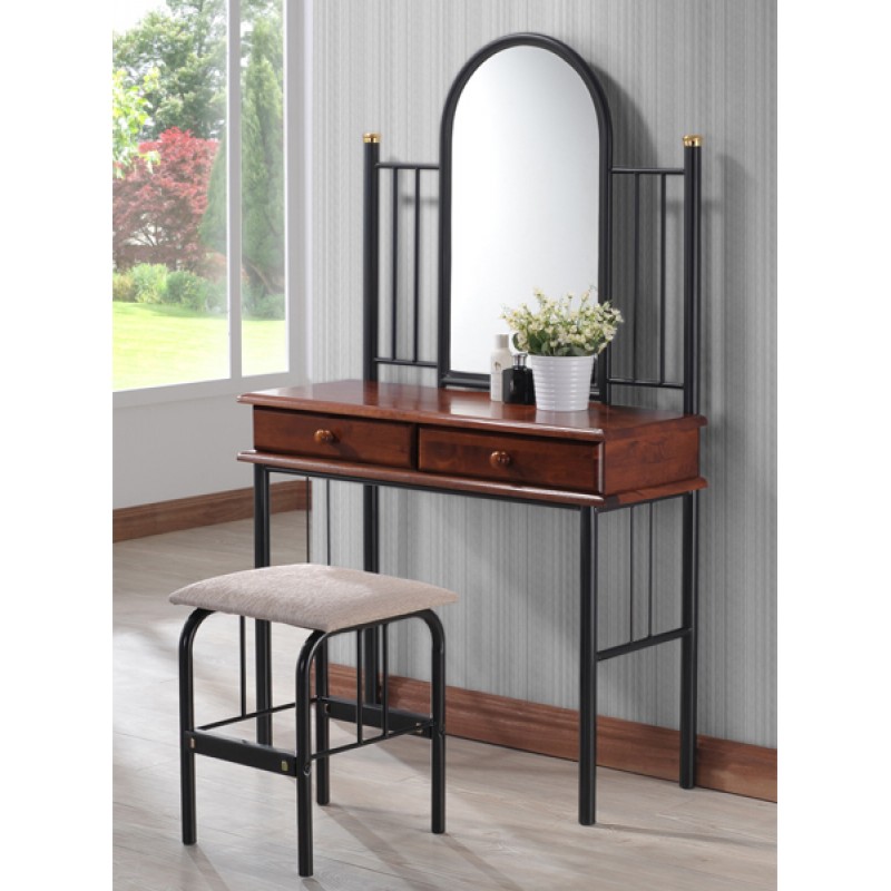 ΤΟΥΑΛΕΤΑ REVEN HM308 ΜΕ ΣΚΑΜΠΩ ΚΑΙ ΚΑΘΡΕΠΤΗ ΜΕΤΑΛΛΟ & ΞΥΛΟ 33x90x148 εκ.