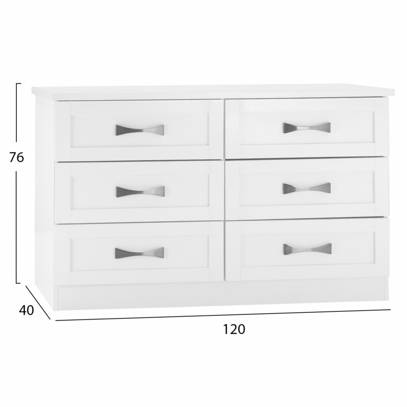 ΤΟΥΑΛΕΤΑ-ΣΥΡΤΑΡΙΕΡΑ MILANI HM317.05 ΜΕ 6 ΣΥΡΤΑΡΙΑ ΛΕΥΚΗ 120X40X76εκ.