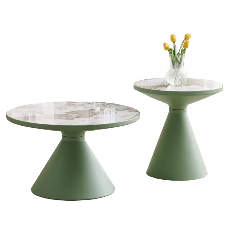 ΣΕΤ 2 ΤΡΑΠΕΖΙA ΣΑΛΟΝΙΟΥ LYNX HM18316.95 Β' ΔΙΑΛΟΓΗΣ-ΜΕΤΑΛΛΟ & SINTERED STONE TOP