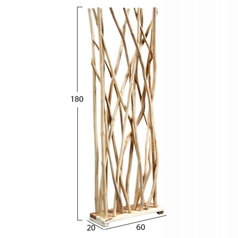 ΠΑΡΑΒΑΝ HM9371 ΑΠΟ ΜΑΣΙΦ ΞΥΛΟ ΤΙΚ ΦΥΣΙΚΟ 60X20X180  ΕΚ.